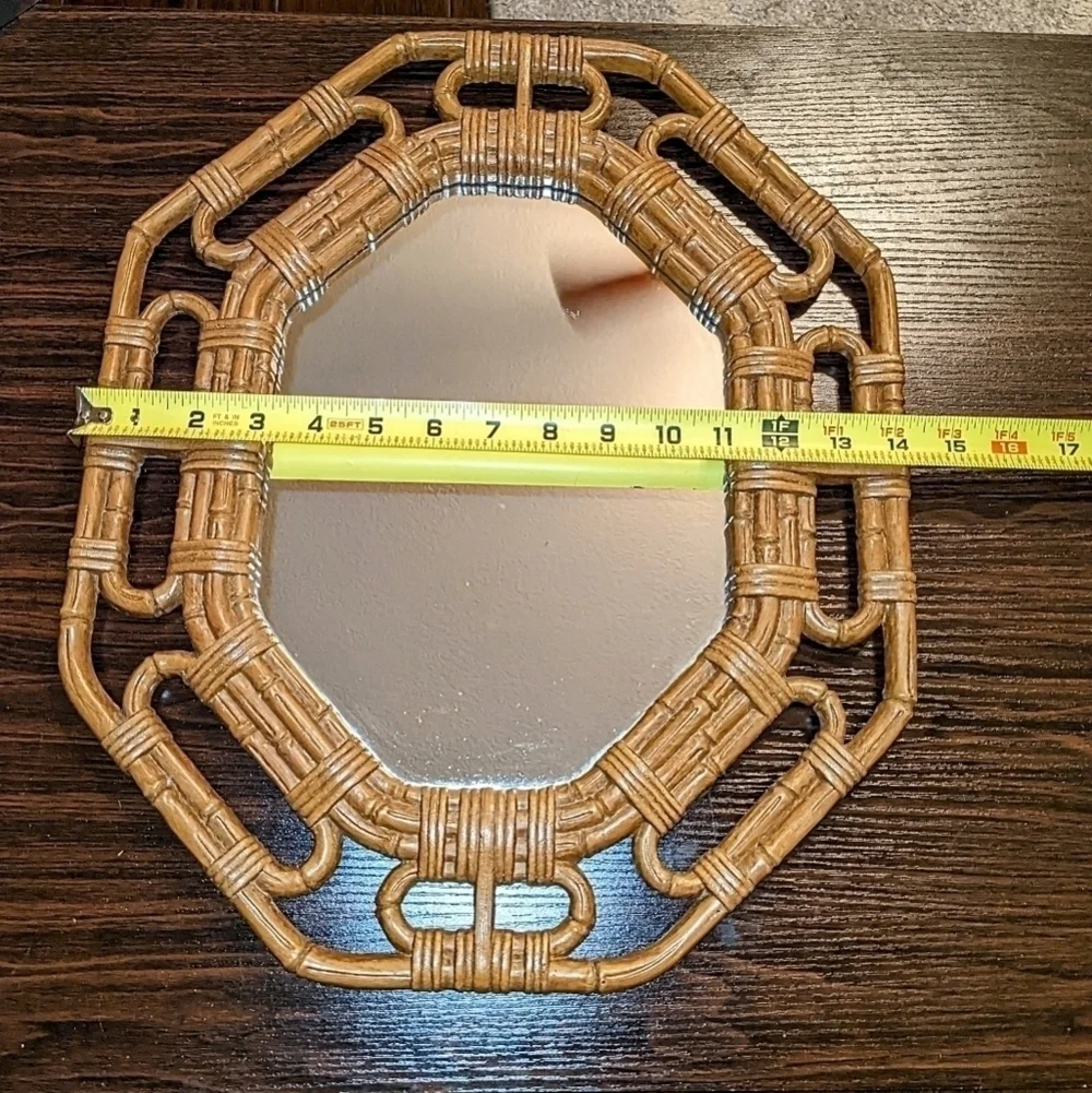 Homco Brown Octagonal Mirror, Model #2144, circa 1983